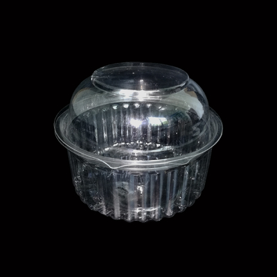 Empaquetado biodegradable de la ensalada de la ronda de Tray Containers 7g del plástico transparente del 18cm