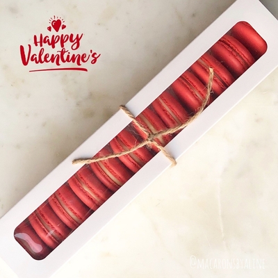 caja vacía del chocolate de las tarjetas del día de San Valentín de la caja de ventana de Macaron de la longitud de 6in1 los 23cm