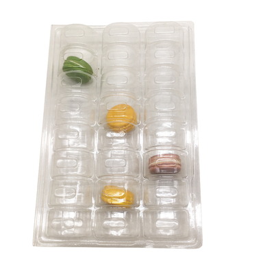 3x8 plegable 24pcs Macaron plástico que empaqueta el ANIMAL DOMÉSTICO del PVC de Clam Shell Tray Clear