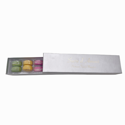 Caja modificada para requisitos particulares de empaquetado del bocado de la galleta de la caja de papel de Macaron del boutique