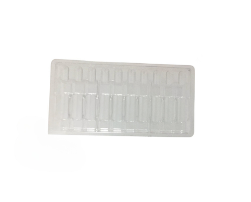 Polvo para inyección líquido oral plástico transparente bandeja de ampollas botella aguja de agua 1ml 10pcs