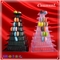 Las 9 cajas de empaquetado negras multifuncionales de la torre plástica del macaron de las gradas ajustan la torre del macaron hecha en China