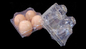 El huevo de empaquetado del plástico transparente de la ampolla plástica del botón del clip de 4 células encuadierna el halógeno libre