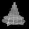 6 soporte de acrílico de la torre de la torta del soporte 30.5x30.5x27cm Macaron de Macaron de la grada