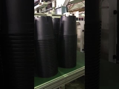 Potes plásticos redondos rojos del cuarto de niños de las macetas para cultivar un huerto un pote