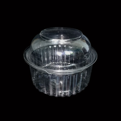 bandeja de plástico PET biodegradable de 18 cm para envases de ensalada y verduras
