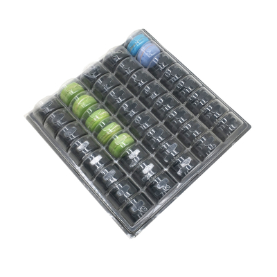 Disposición de 5 x 8 Bandeja y tapa de empaque de macaron de 40 celdas, caja de macaron de PVC / PET transparente y transparente