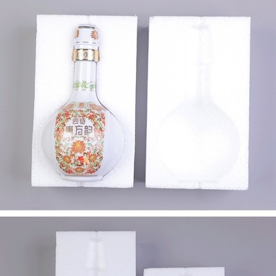 Envase de espuma sin molde de moldeo de Eps, absorbente de choques de espuma de moldeo, embalaje de botellas de caja de espuma de Paulilon