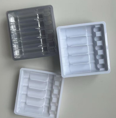 Portador de caja de PVC PET inyección de agua Tonetto ampolla inyección oral de polvo líquido blister envasado en bandeja de plástico de envasado de medicamentos