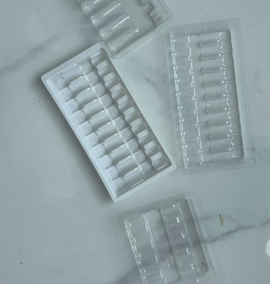 1 ml de 5, 10 ampollas interiores de plástico, viales, bandejas, bandejas interiores, bandejas de medicamentos