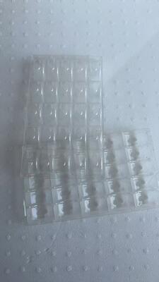 25 Bandejas de plástico para macarons - PET de grado alimenticio, 0,55 mm de grosor, Bandeja reutilizable para envasado de macarons