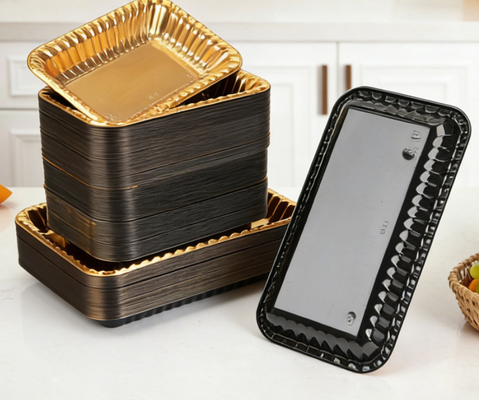 Caja de embalaje de chocolate y frutas en PET reciclable y personalizable para pasteles y postres