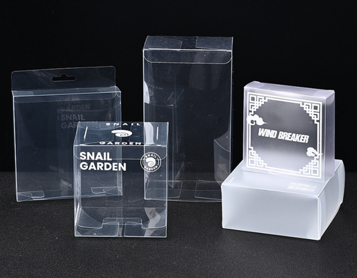 Caja de embalaje transparente de PVC, caja plegable impresa en PET para regalos, caja de embalaje de publicidad promocional, patrón de logotipo personalizable disponible