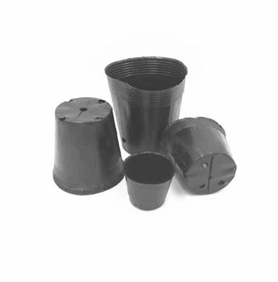 Potes de plástico cromados para semillas de orquídeas para cultivar macetas negras para invernaderos