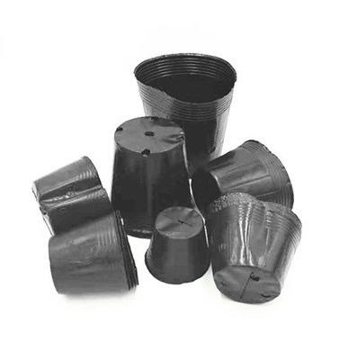 Potes de plástico de HDPE para crianza de semillas de cebolla cultivando macetas negras para invernaderos