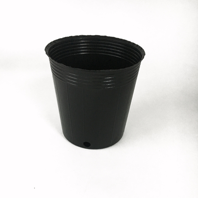 Color negro Gran maceta de plástico para jardín resistente al envejecimiento