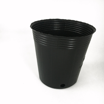 Color negro Gran maceta de plástico para jardín resistente al envejecimiento