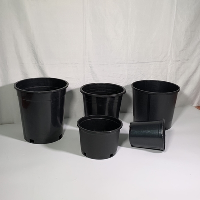 Plastico duro y duradero de 3 galones de macetas de plantas de flores negras grandes macetas de PP / HDPE