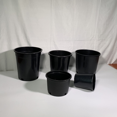 Plastico duro y duradero de 3 galones de macetas de plantas de flores negras grandes macetas de PP / HDPE
