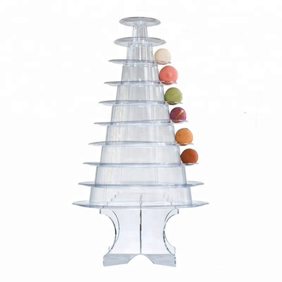 Nuevo diseño 10 Nivel Torre de macarrones bandeja de comida desechable
