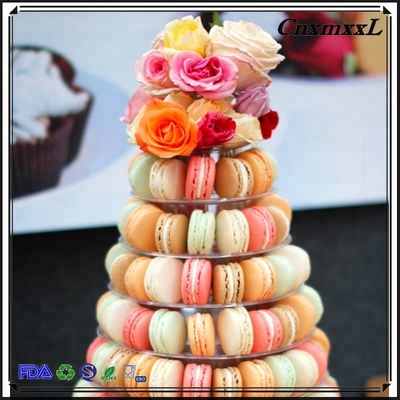 Nuevo diseño 10 Nivel Torre de macarrones bandeja de comida desechable