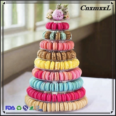 Nuevo diseño 10 Nivel Torre de macarrones bandeja de comida desechable
