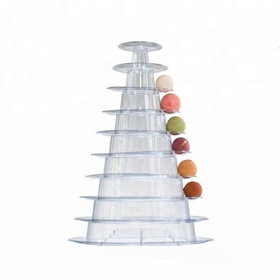 Nuevo diseño 10 Nivel Torre de macarrones bandeja de comida desechable