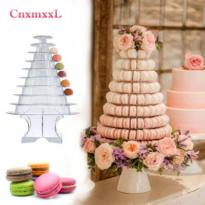 Embalaje de soporte de torre con acrílico mejor decoración de pastel