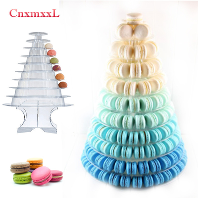 Super WOW 10 Tier Macaron Blister Torre Stand Embalaje Revestimiento UV