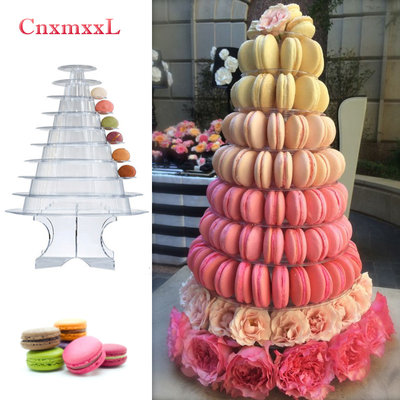 Super 10 Nivel Macaron Blister Torre de soporte de embalaje con acrílico