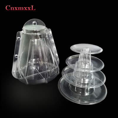 Nuevo Estilo Pequeño plástico 4 capas Macaron Torre 47pcs mayoristas