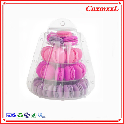 Nuevo Estilo Pequeño plástico 4 capas Macaron Torre 47pcs mayoristas