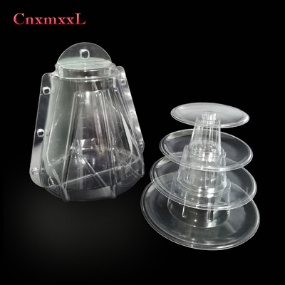 Nuevo Estilo Pequeño plástico 4 capas Macaron Torre 47pcs mayoristas