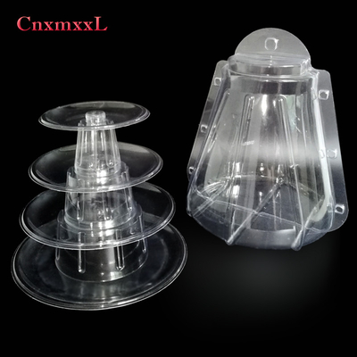Nuevo Estilo Pequeño plástico 4 capas Macaron Torre 47pcs mayoristas