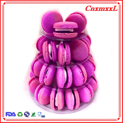 Conviente pequeño Macaron de plástico mostrador Torre 37pcs reciclable