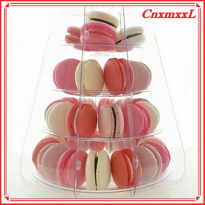 Conviente pequeño Macaron de plástico mostrador Torre 37pcs reciclable