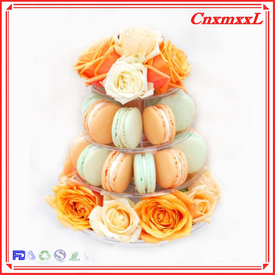 Conviente pequeño Macaron de plástico mostrador Torre 37pcs reciclable