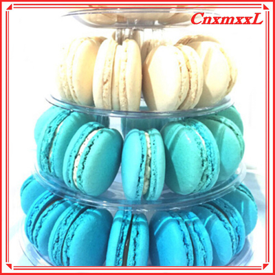Conviente pequeño Macaron de plástico mostrador Torre 37pcs reciclable