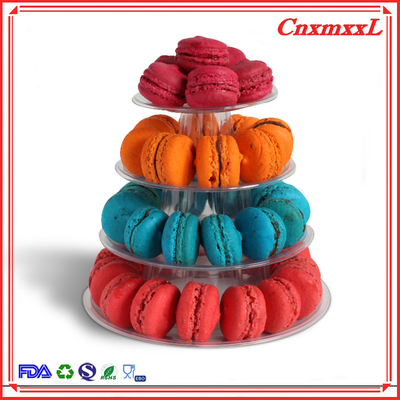 Conviente pequeño Macaron de plástico mostrador Torre 37pcs reciclable