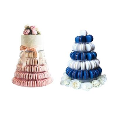 6 Nivel de ampollas claras Torre de macarrones para decoración de pasteles