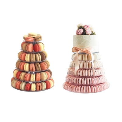 6 Nivel de ampollas claras Torre de macarrones para decoración de pasteles