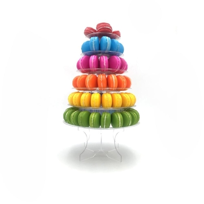 6 Nivel de ampollas claras Torre de macarrones para decoración de pasteles