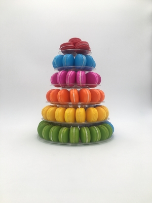 6 Nivel de ampollas claras Torre de macarrones para decoración de pasteles