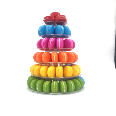 Estante de visualización de macarrones de plástico de 6 niveles de espesor 3-5 mm
