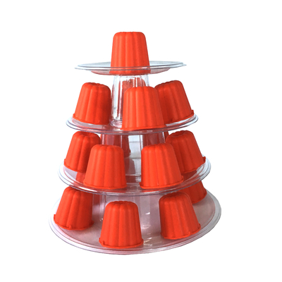 Cuadro de soporte de torre de 4 niveles para la decoración del pastel de bodas