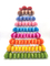 9 torre de empaquetado plástica alta del cono de Macaron de la ampolla del cuadrado 41cm Macaron de la capa