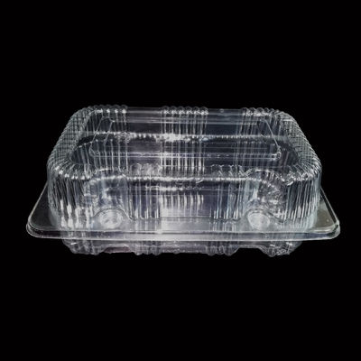 bandeja de plástico PET biodegradable de 18 cm para envases de ensalada y verduras