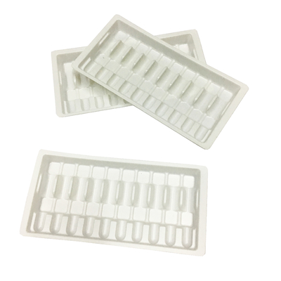 Envase para ampollas de plástico blanco Embalaje Envases para vial de vidrio de 10 ml Caja para ampollas de plástico