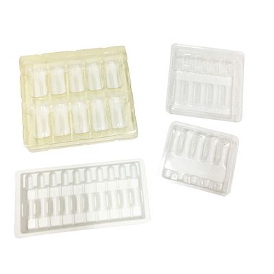 Clamshell Blister plástico 1 ml Ampola de inserción bandejas de embalaje de 100 mm de espesor