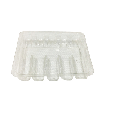 Clamshell Blister plástico 1 ml Ampola de inserción bandejas de embalaje de 100 mm de espesor